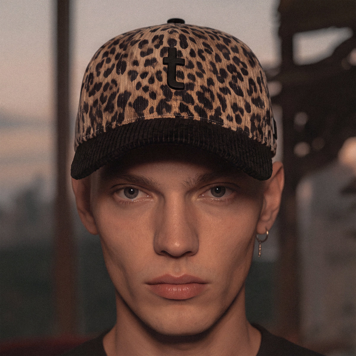 spotted lowercase "t" hat