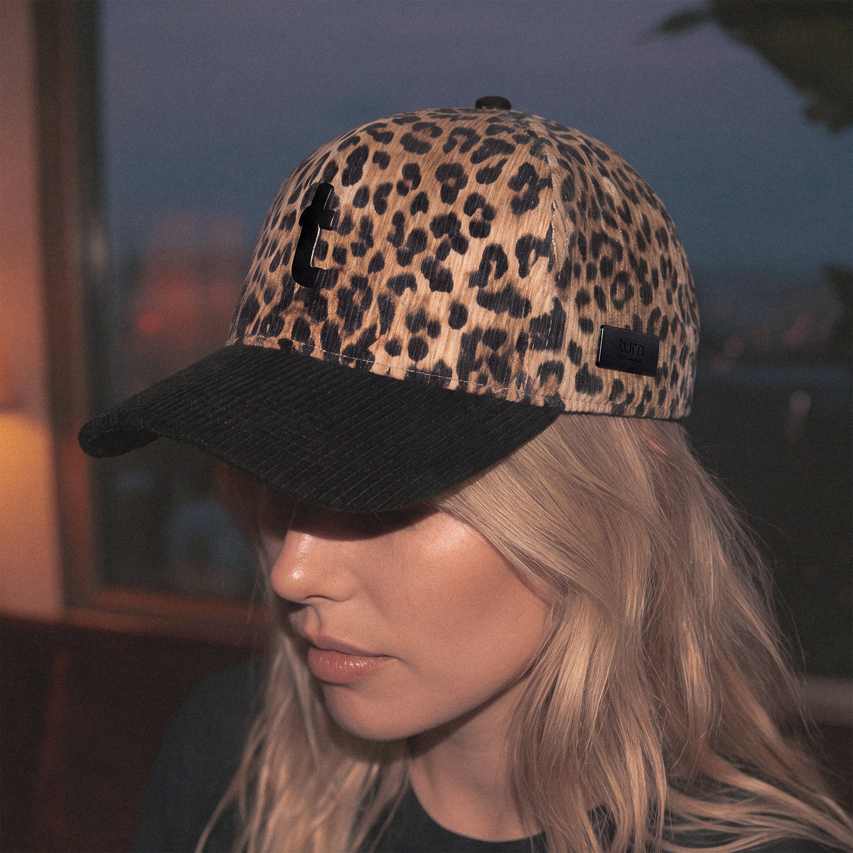spotted lowercase "t" hat