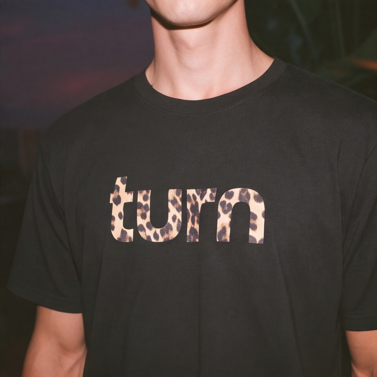 spotted black shirt