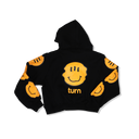 smiley crop hoodie