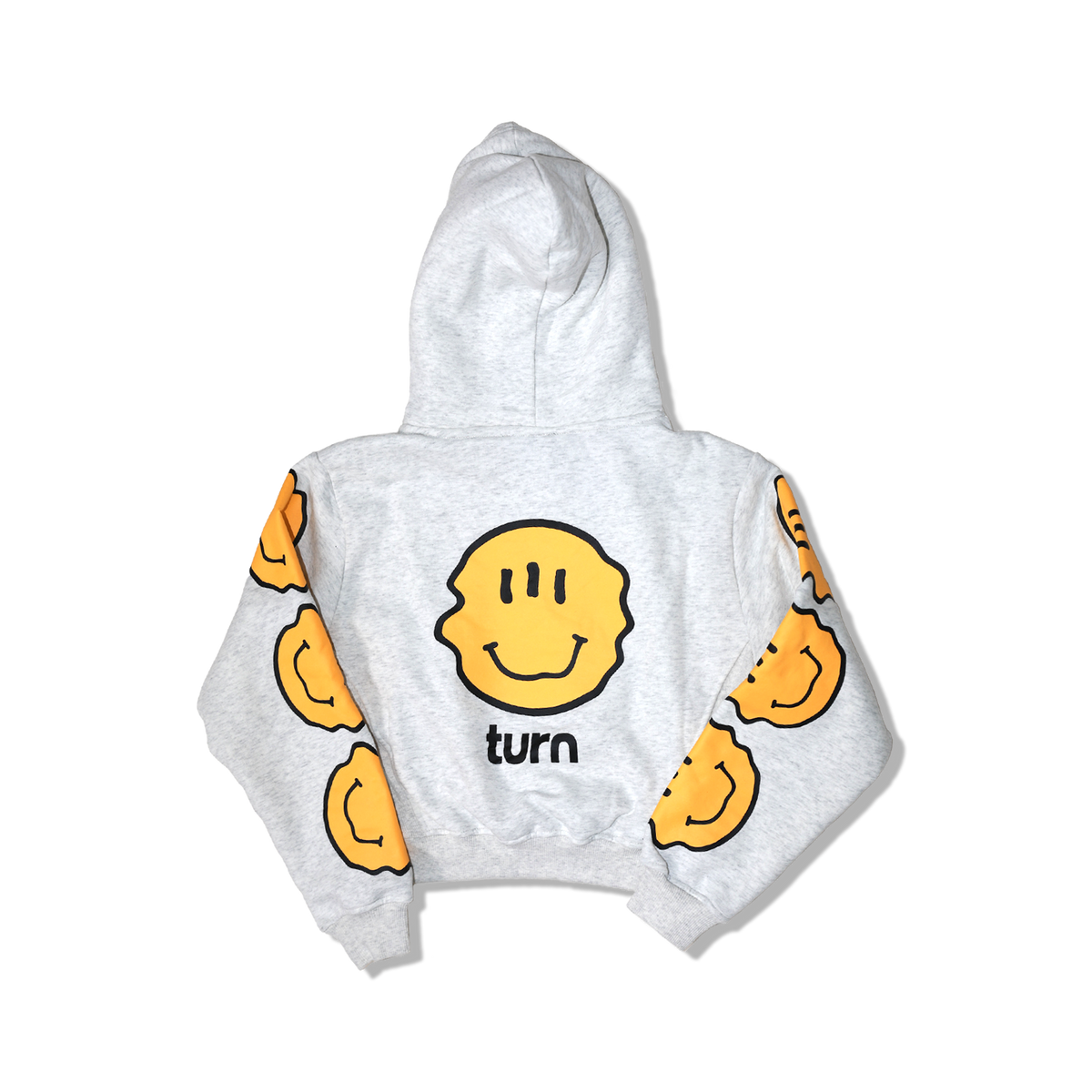 smiley crop hoodie