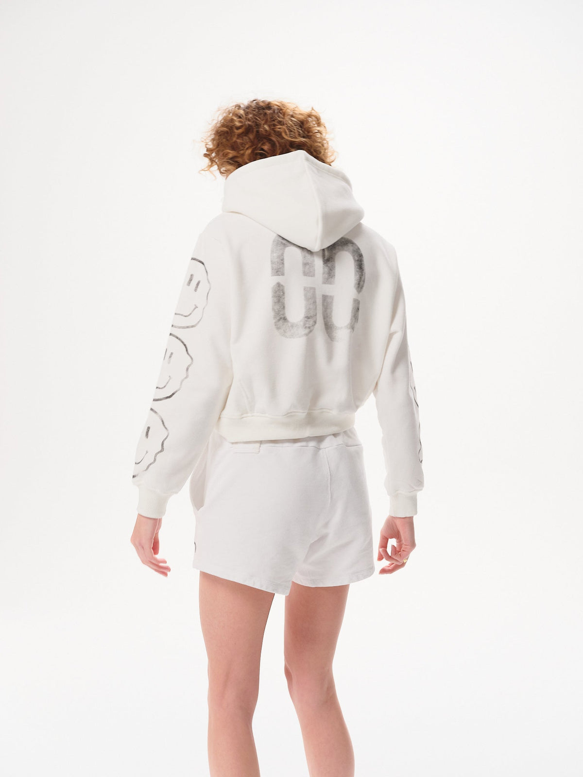tune out crop hoodie
