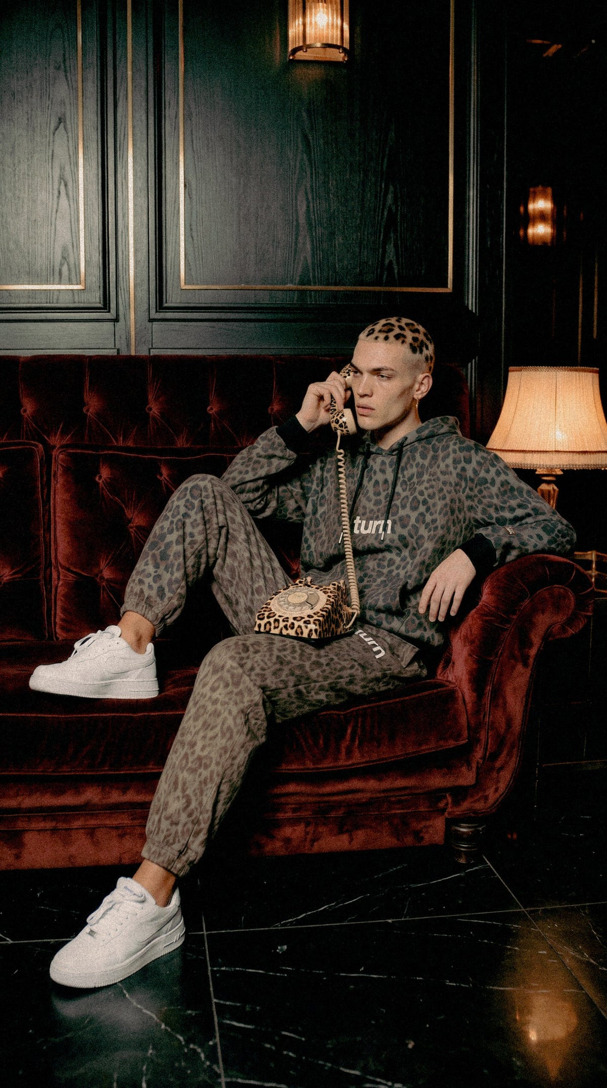 spotted all-over-print hoodie
