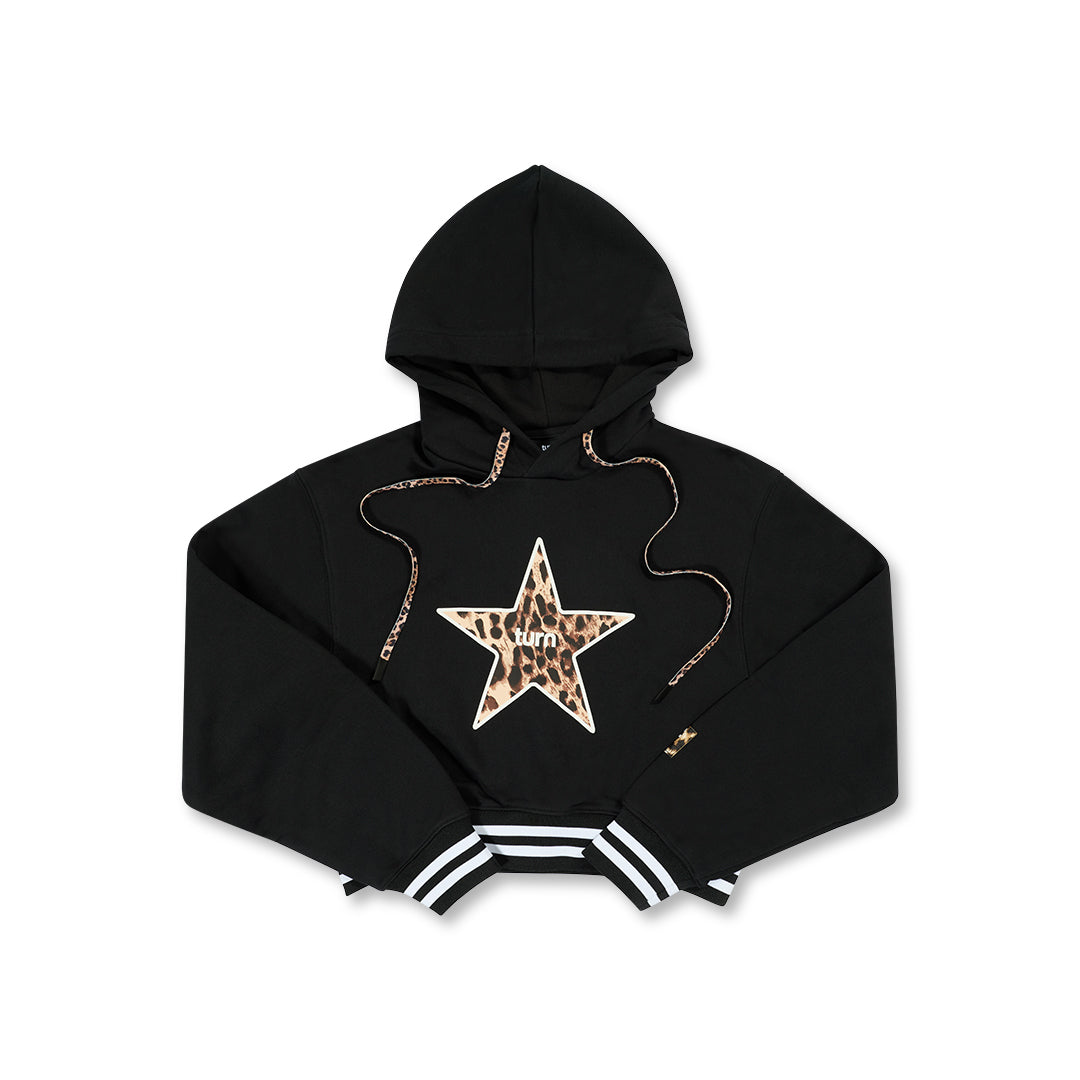 spotted star cropped hoodie