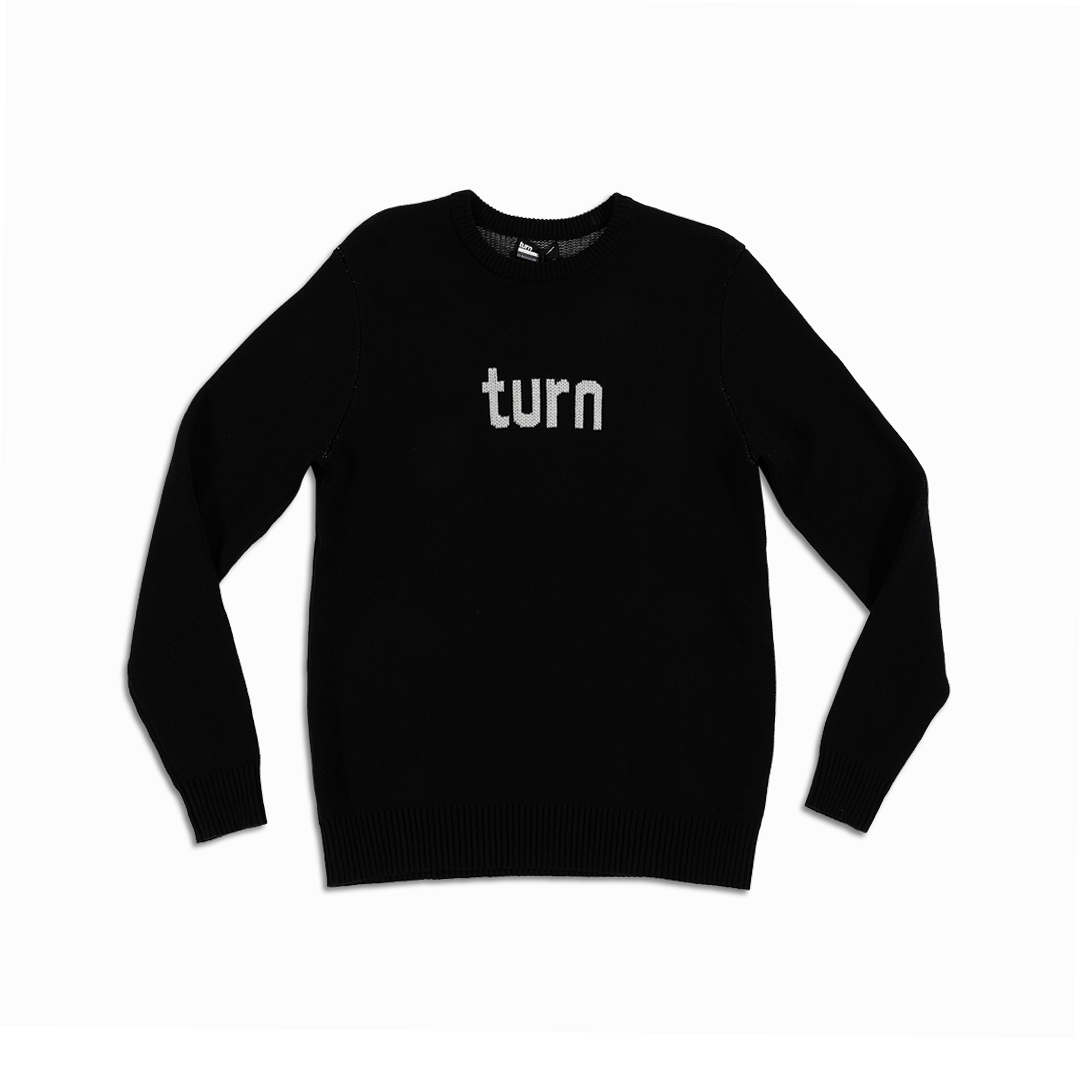 "100% hand made" knit turn OG sweater