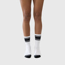 white socks // black stripe