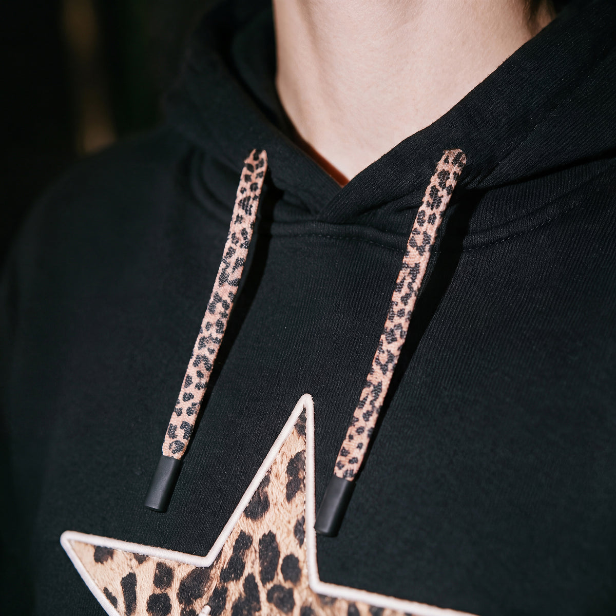 spotted star cropped hoodie