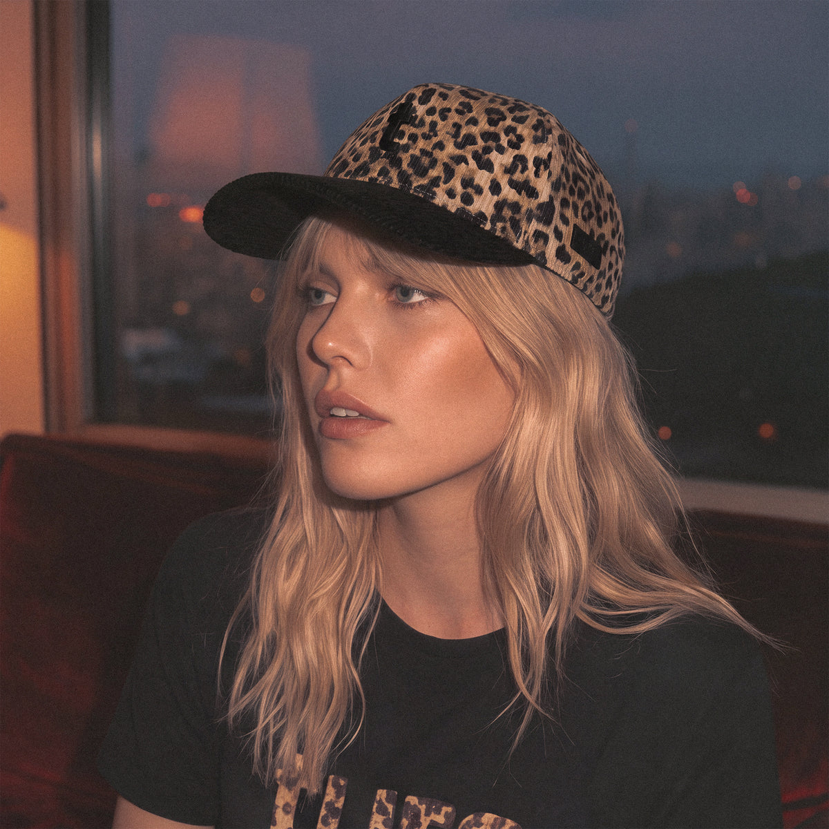 spotted lowercase "t" hat