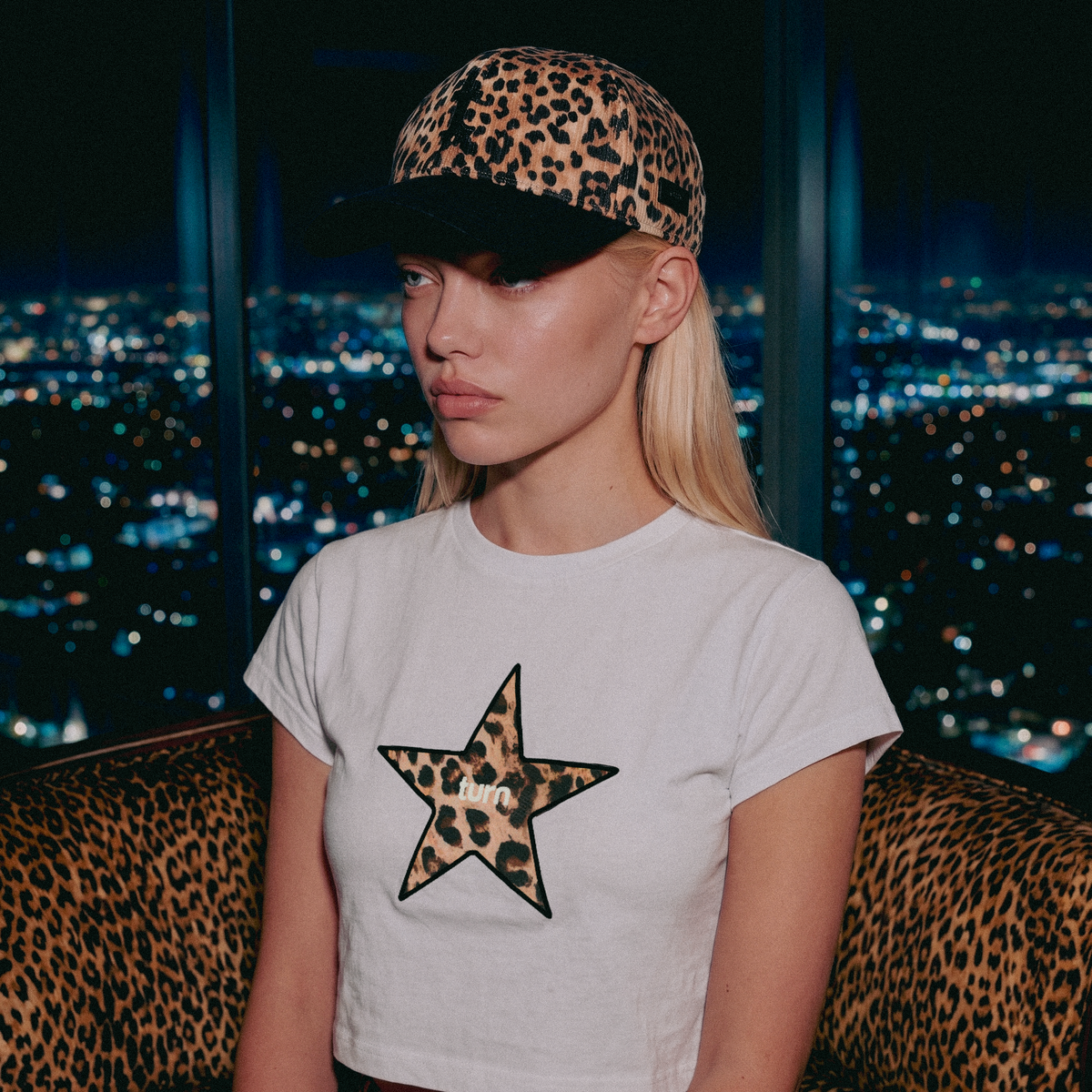 spotted star cropped shirt