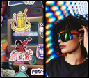 retrovision sticker pack + razorblade sunnies bundle