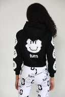 smiley crop hoodie