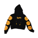 smiley crop hoodie