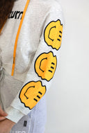 smiley crop hoodie