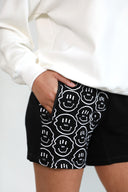 50/50 smiley shorts