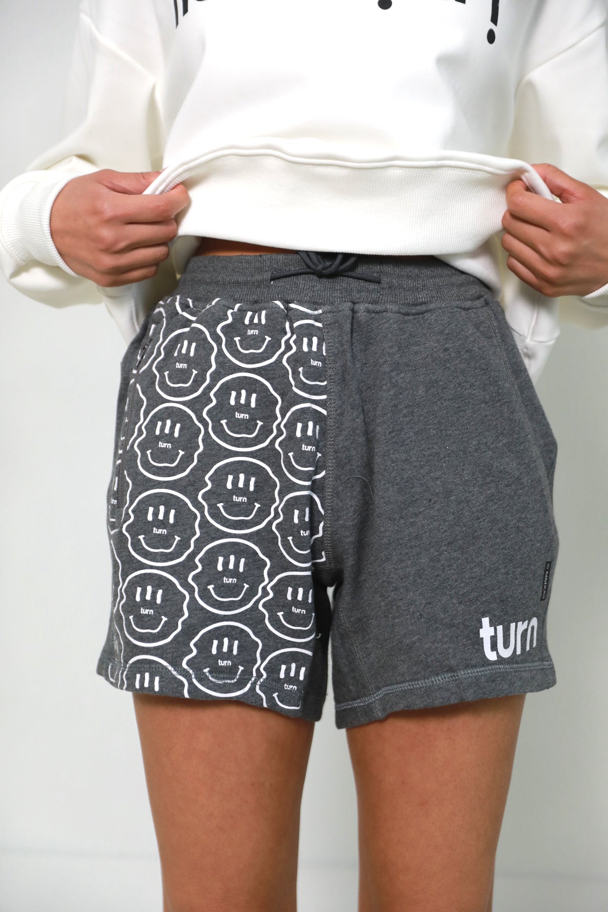 50/50 smiley shorts