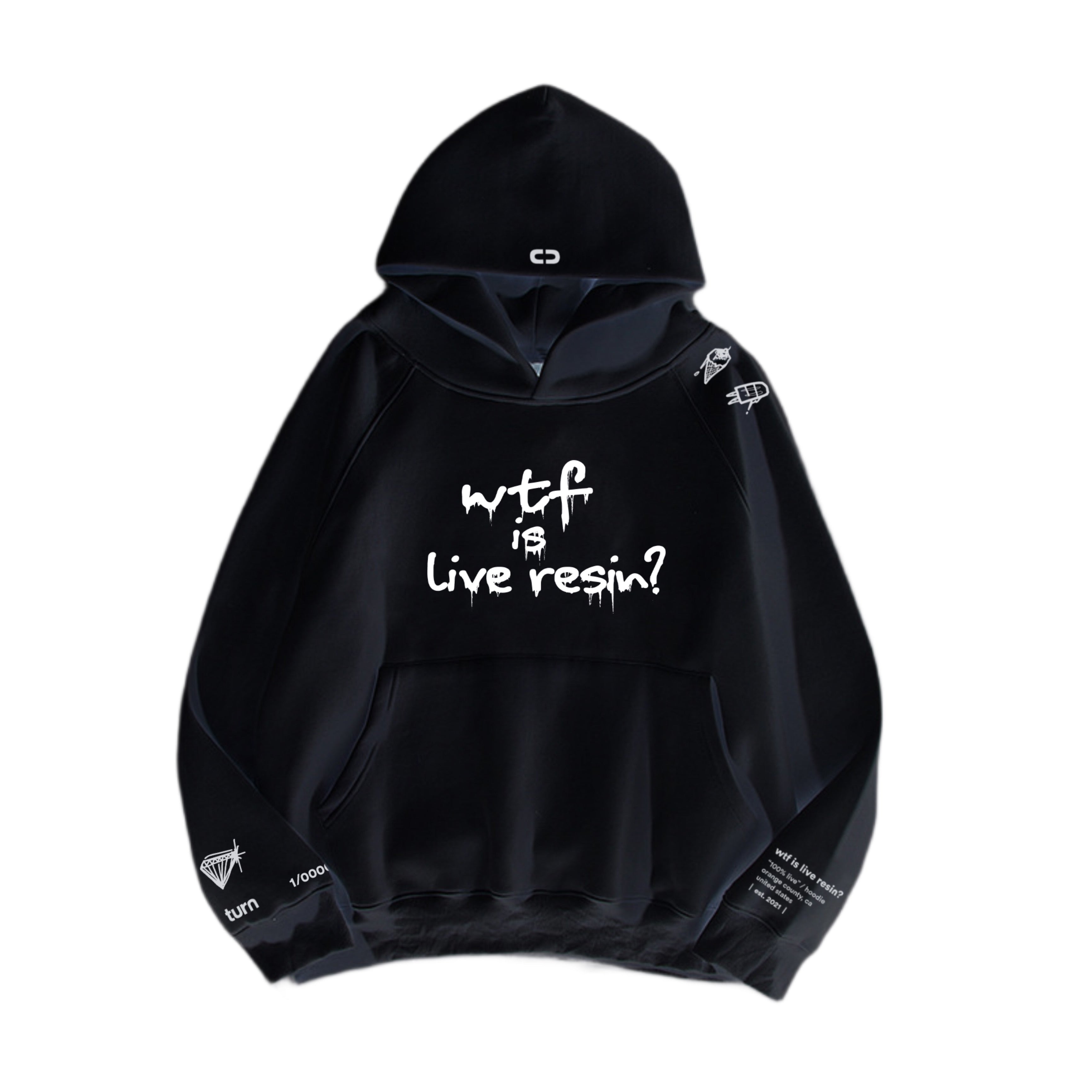 hoodie // original turn wtf is live resin? hoodie // black – turn apparel
