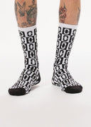 logo pattern socks